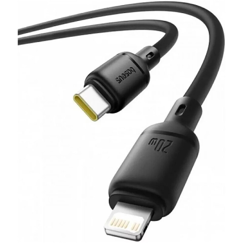 Кабель Baseus Foamed Silicone Fast Charging USB Type-C - Lightning (M/M), 20W, 2 м, Black (E0426A04)