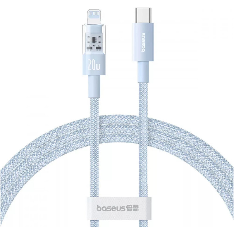 Кабель Baseus Gem Fast-Charging Data Cable USB Type-C - Lightning (M/M), 20W, 2 м, Blue (P10373001311-01)