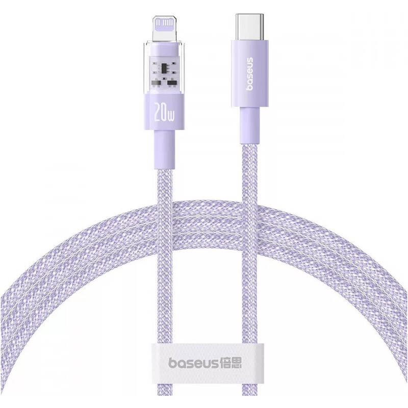 Кабель Baseus Gem Fast-Charging Data Cable USB Type-C - Lightning (M/M), 20W, 2 м, Purple (P10373001511-01)