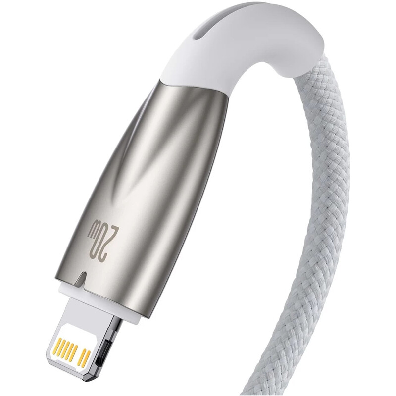 Кабель Baseus Glimmer Series Fast Charging USB Type-C - Lightning (M/M), 20W, 1 м, White (CADH000002)