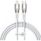 Фото - Кабель Baseus Glimmer Series Fast Charging USB Type-C - Lightning (M/M), 20W, 1 м, White (CADH000002) | click.ua