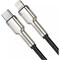 Фото - Кабель Baseus Cafule Metal USB Type-C - Lightning (M/M), 20W, PD, 0.25 м, Black (CATLJK-01) | click.ua