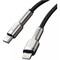 Фото - Кабель Baseus Cafule Metal USB Type-C - Lightning (M/M), 20W, PD, 0.25 м, Black (CATLJK-01) | click.ua