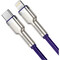 Фото - Кабель Baseus Cafule Metal USB Type-C - Lightning (M/M), 20W, PD, 1 м, Purple (CATLJK-A05) | click.ua