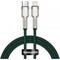 Фото - Кабель Baseus Cafule Metal USB Type-C - Lightning (M/M), 20W, PD, 1 м, Green (CATLJK-A06) | click.ua