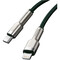 Фото - Кабель Baseus Cafule Metal USB Type-C - Lightning (M/M), 20W, PD, 1 м, Green (CATLJK-A06) | click.ua