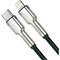 Фото - Кабель Baseus Cafule Metal USB Type-C - Lightning (M/M), 20W, PD, 1 м, Green (CATLJK-A06) | click.ua