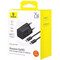 Фото - Мережевий зарядний пристрій Baseus GaN5 Fast Charger Mini 1C (1USB-C) 25W Black (P10110909113-01) + кабель USB Type-C 1 м | click.ua