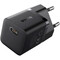 Фото - Мережевий зарядний пристрій Baseus GaN5 Fast Charger Mini 1C (1USB-C) 25W Black (P10110909113-01) + кабель USB Type-C 1 м | click.ua