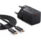 Фото - Мережевий зарядний пристрій Baseus GaN5 Fast Charger Mini 1C (1USB-C) 25W Black (P10110909113-01) + кабель USB Type-C 1 м | click.ua