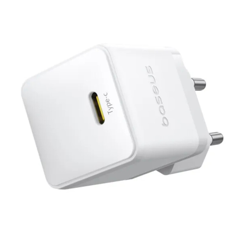 Сетевое зарядное устройство Baseus Palm Fast Charger 1C (1USB-C) 20W White (P10111602213-01) + кабель USB Type-C 1 м