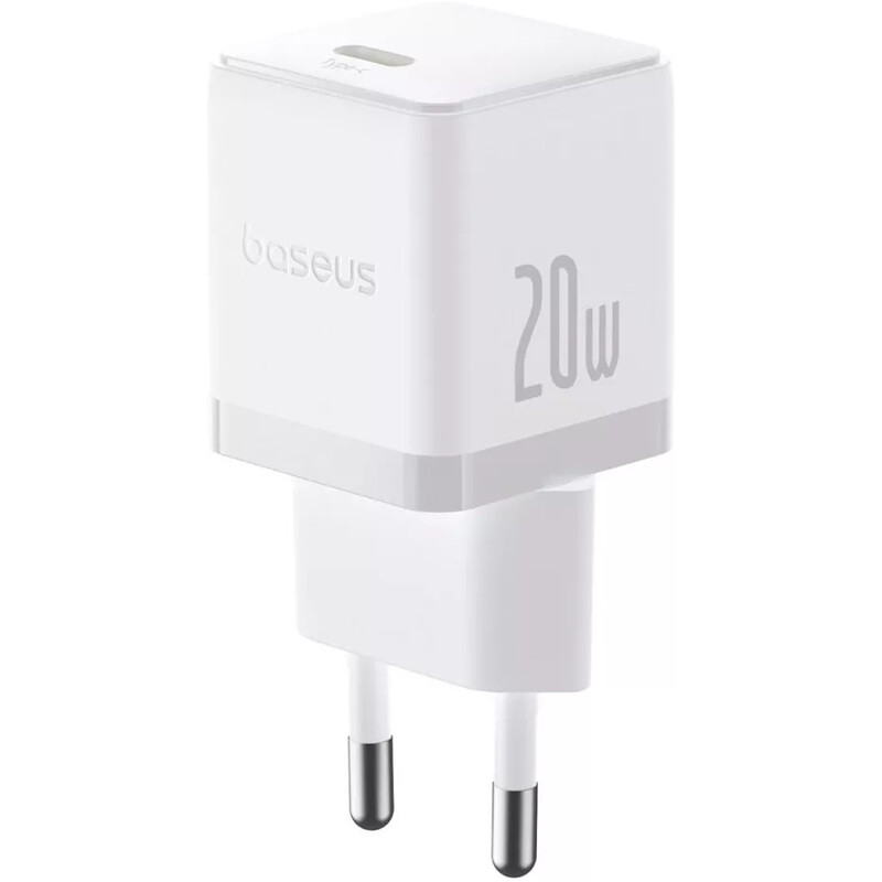 Сетевое зарядное устройство Baseus Palm Fast Charger 1C (1USB-C) 20W White (P10111602213-01) + кабель USB Type-C 1 м