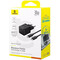 Фото - Мережевий зарядний пристрій Baseus Palm Fast Charger 1C (1USB-C) 30W Black (P10111605113-01) + кабель USB Type-C 1 м | click.ua