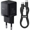 Фото - Мережевий зарядний пристрій Baseus Palm Fast Charger C+U (1USB, 1USB-C) 20W Black (P10111608113-01) + кабель USB Type-C 1 м | click.ua