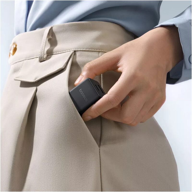 Мережевий зарядний пристрій Baseus Palm Fast Charger C+U (1USB, 1USB-C) 30W Black (P1011160A113-00)