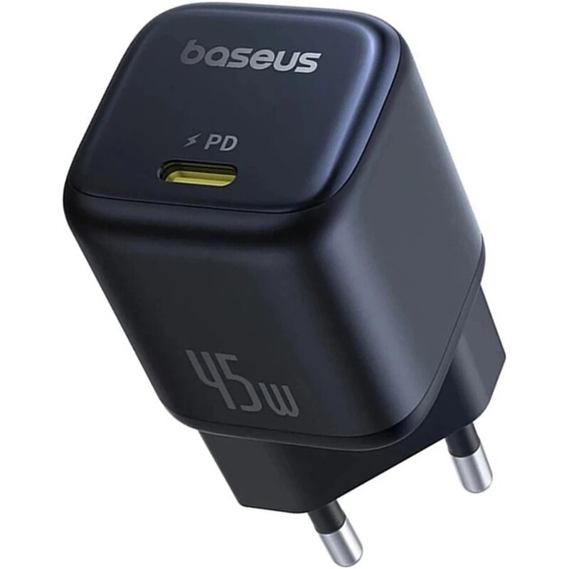 Мережевий зарядний пристрій Baseus PicoGo GaN Fast Charger 1C (1USB-C) 45W Black (P10176800123-00)