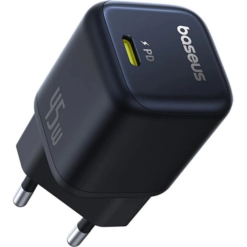 Мережевий зарядний пристрій Baseus PicoGo GaN Fast Charger 1C (1USB-C) 45W Black (P10176800123-00)