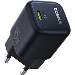 Мережевий зарядний пристрій Baseus PicoGo GaN Fast Charger 1C (1USB-C) 45W Black (P10176800123-00)