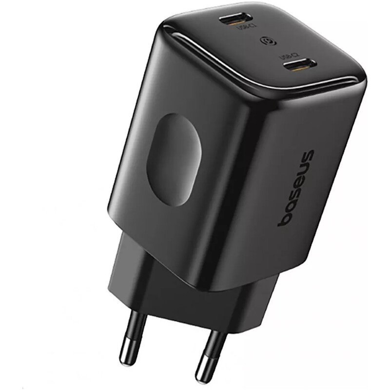 Мережевий зарядний пристрій Baseus PicoGo AN13 Fast Charger 2C (2xUSB-C) 45W Black (E0121F00)