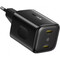 Фото - Мережевий зарядний пристрій Baseus PicoGo AN13 Fast Charger 2C (2xUSB-C) 45W Black (E0121F00) | click.ua