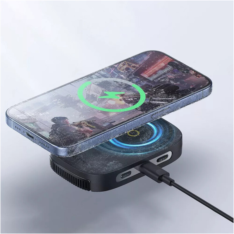 Бездротовий зарядний пристрій Baseus MagPro II Series Ultra-Thin Magnetic Phone Cooler 15W Black (B10572900121-00) + кабель USB Type-C 1 м