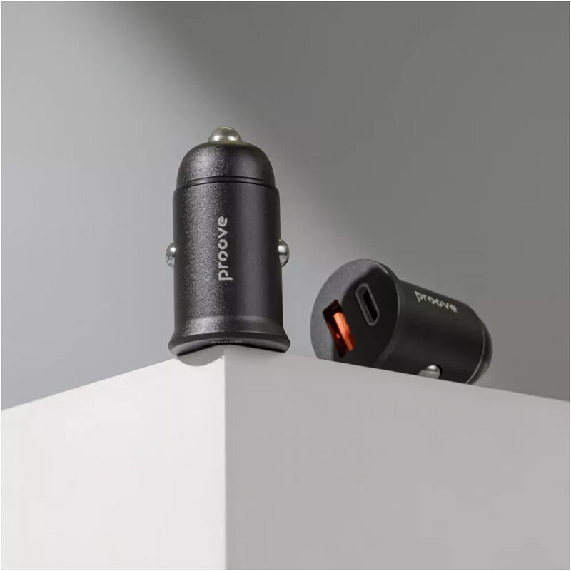 Автомобільний зарядний пристрій Proove Tiny Power Pro (1USB, 1USB-C) 65W Black (ACTP65110001)