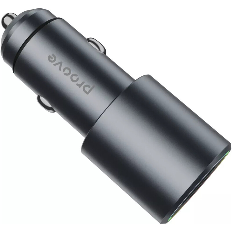 Автомобільний зарядний пристрій Proove Double Energy Plus (1USB, 1USB-C) 53W Metal Gray (ACDE53110004)