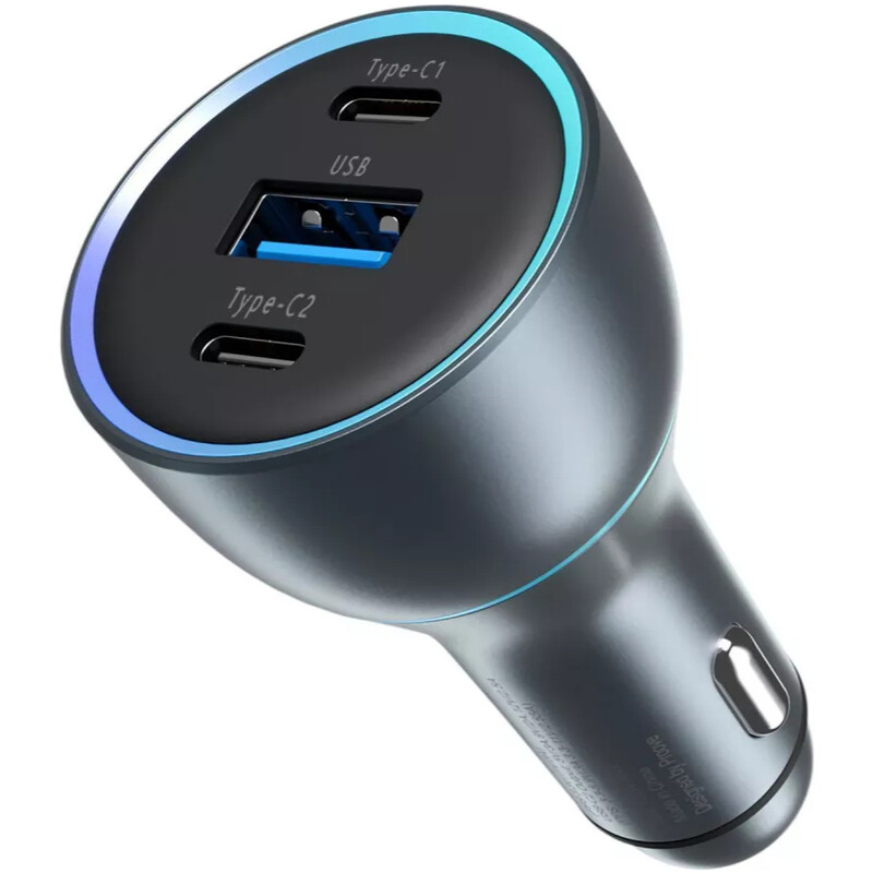 Автомобільний зарядний пристрій Proove Super Charge (2xUSB-C, 1USB) 130W Metal Gray (ACSC13120004)