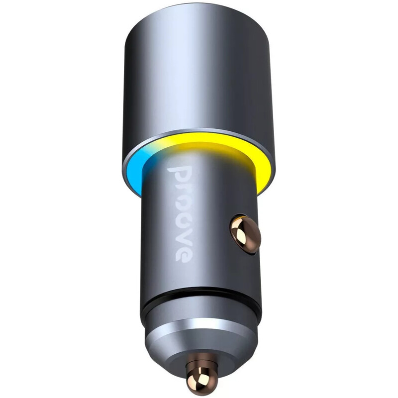 Автомобільний зарядний пристрій Proove Double Energy 50W (2xUSB-C) Metal Gray (ACDE50022206)