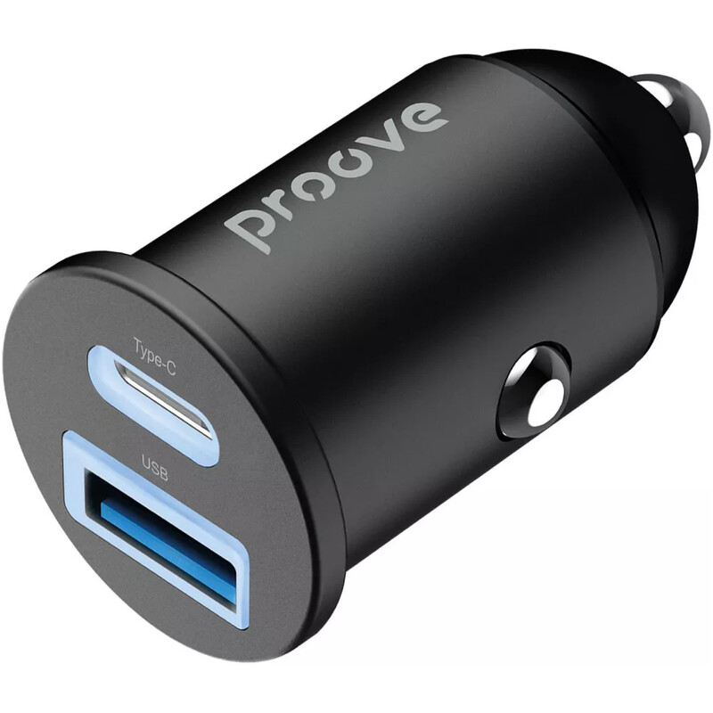 Автомобільний зарядний пристрій Proove Tiny Power (1USB, 1USB-C) 30W Black (ACTP30111201)