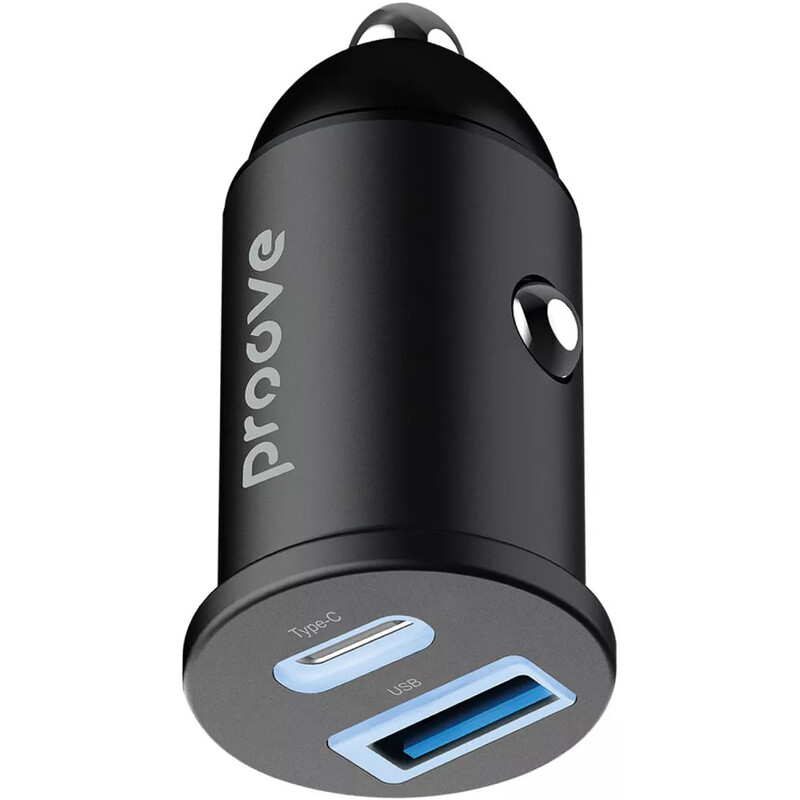 Автомобільний зарядний пристрій Proove Tiny Power (1USB, 1USB-C) 30W Black (ACTP30111201)