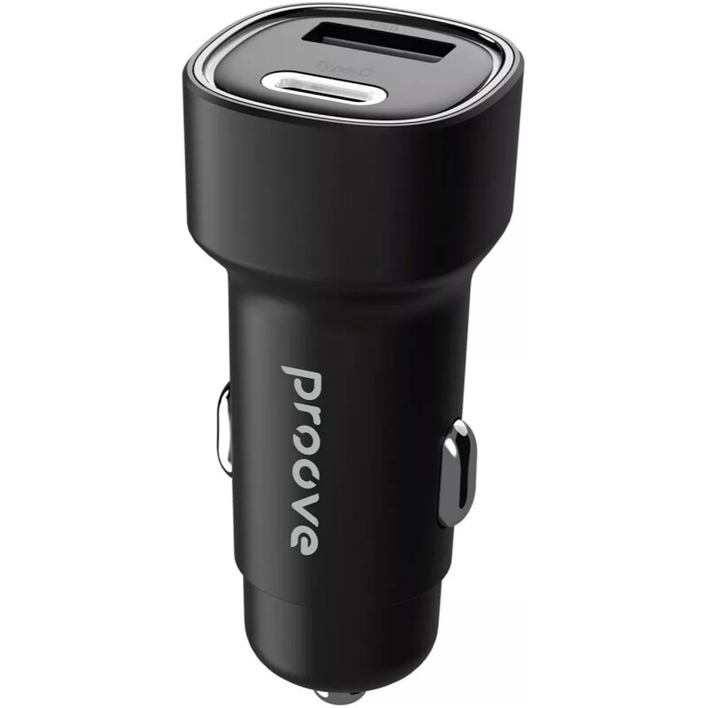 Автомобільний зарядний пристрій Proove Flash (1USB, 1USB-C) 48W Black (CCFL48111201)