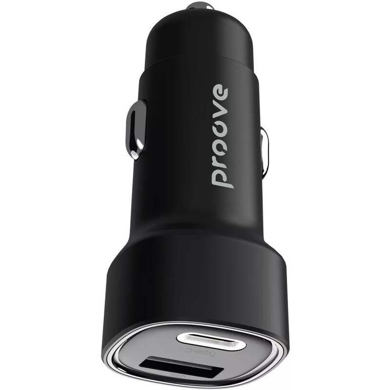 Автомобільний зарядний пристрій Proove Flash (1USB, 1USB-C) 48W Black (CCFL48111201)