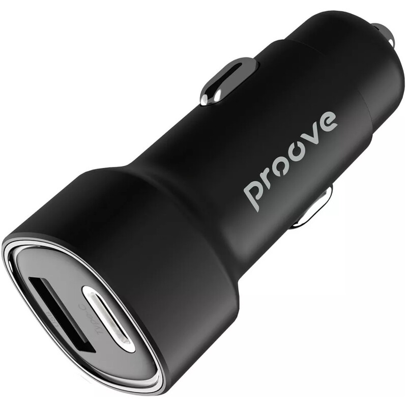 Автомобільний зарядний пристрій Proove Flash (1USB, 1USB-C) 48W Black (CCFL48111201)