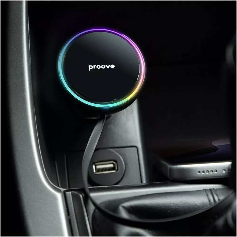 Автомобільний зарядний пристрій Proove Hammer (1USB, 1USB-C, вбудований кабель USB-C) 81W Black (CCHR81110001)