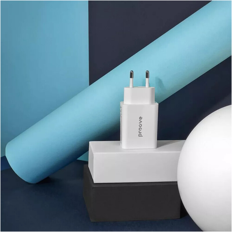 Мережевий зарядний пристрій Proove Rapid (1USB, 1USB-C) 20W White (WCRP20110002)