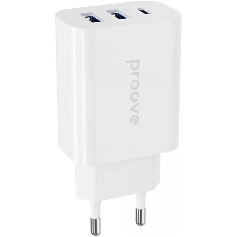Мережевий зарядний пристрій Proove Rapid (2USB, 1USB-C) 30W White (WCRP30210002)