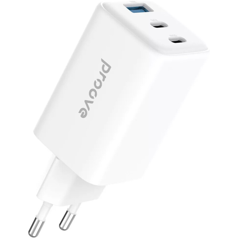 Мережевий зарядний пристрій Proove Pocket GaN (2xUSB-C, 1USB) 65W White (WCPG65121202)