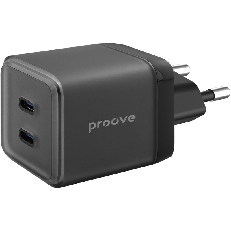 Мережевий зарядний пристрій Proove Pure GaN Max (2xUSB-C) 67W Black (WCPU67022201)