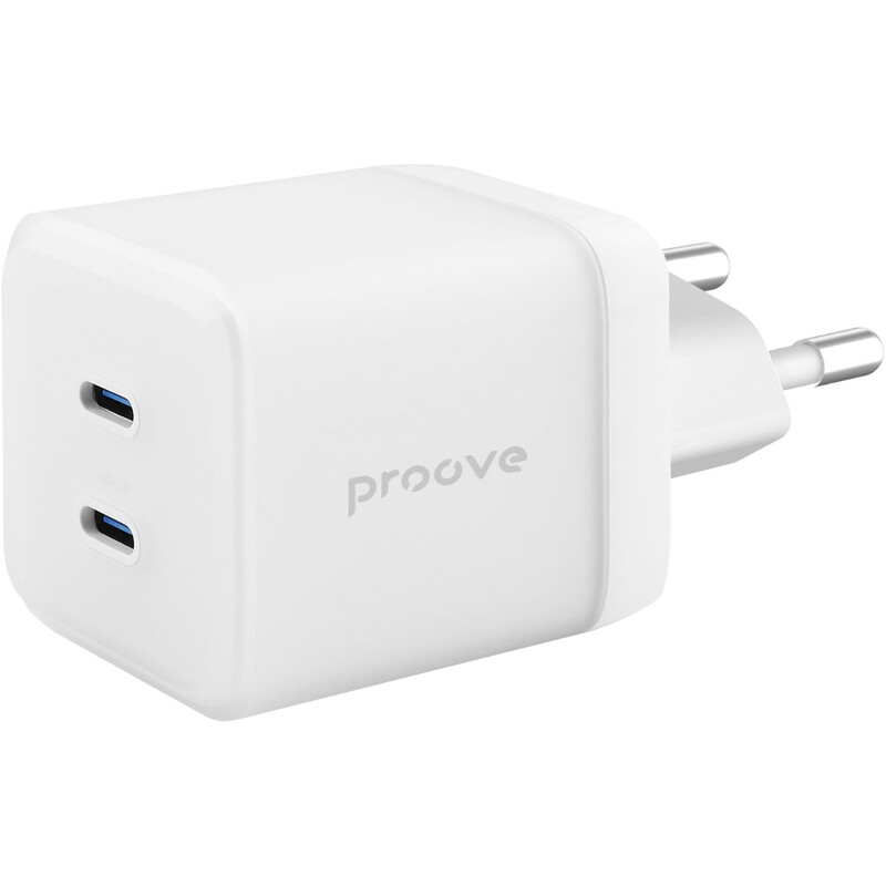 Мережевий зарядний пристрій Proove Pure GaN Max (2xUSB-C) 67W White (WCPU67022202)