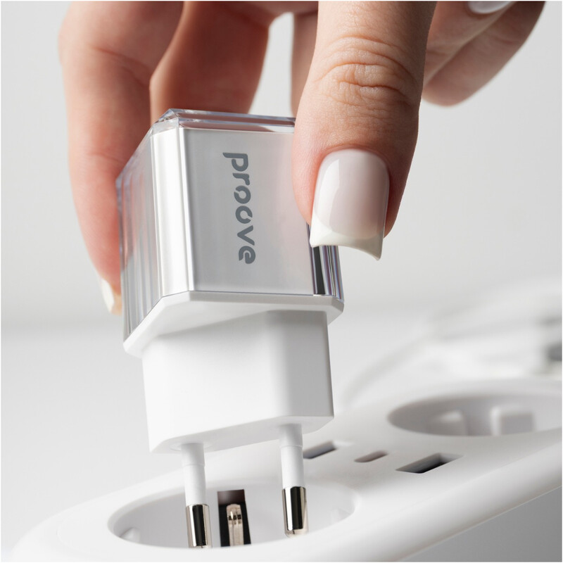 Мережевий зарядний пристрій Proove Pure GaN (1USB-C) 30W White (WCPU30012202)