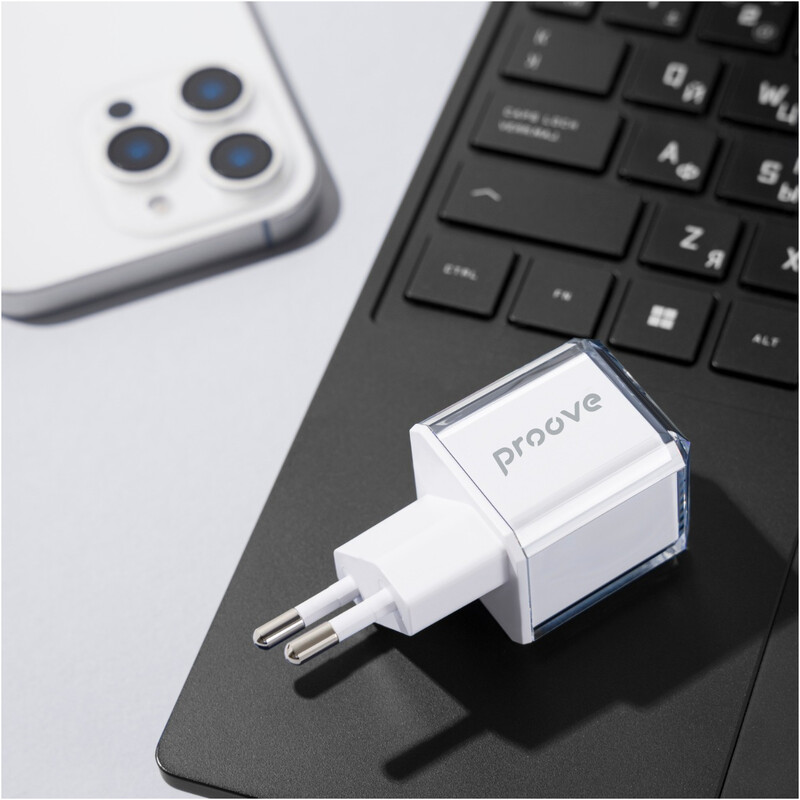 Мережевий зарядний пристрій Proove Pure GaN (1USB-C) 30W White (WCPU30012202)