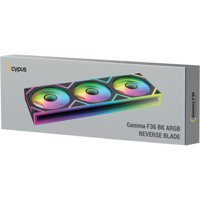 Вентилятор Ocypus Gamma F36 ARGB Reverse Blade Black (GAMMA-F36-BK3AM001-GL)