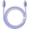 Фото - Кабель Baseus Crystal Shine Series Fast Charging USB Type-C - Lightning (M/M), 20W, 1.2 м, Purple (CAJY000205) | click.ua