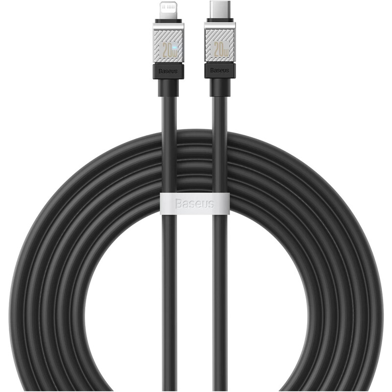 Кабель Baseus CoolPlay Series Fast Charging USB Type-C - Lightning (M/M), 20W, 2 м, Black (CAKW000101)