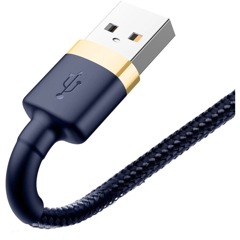 Кабель Baseus Cafule USB Type-A - Lightning (M/M), 1.5A, 2 м, Blue/Gold (CALKLF-CV3)