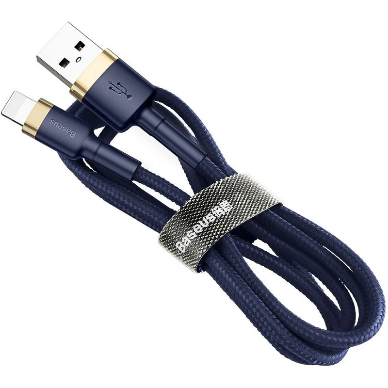 Кабель Baseus Cafule USB Type-A - Lightning (M/M), 1.5A, 2 м, Blue/Gold (CALKLF-CV3)