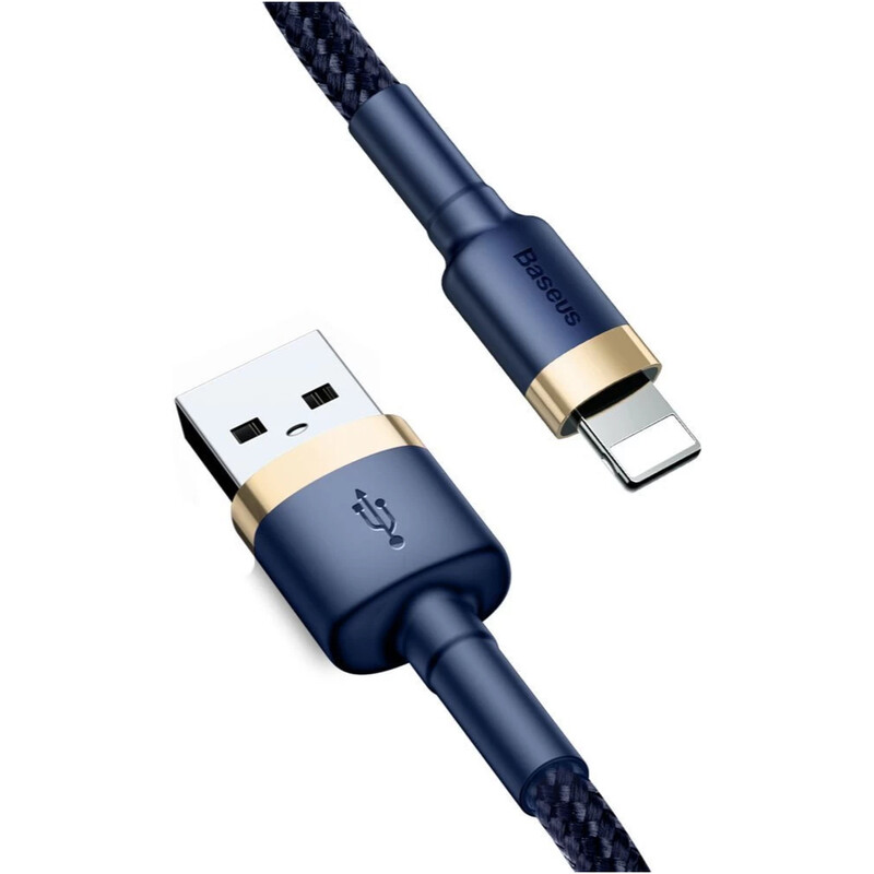 Кабель Baseus Cafule USB Type-A - Lightning (M/M), 1.5A, 2 м, Blue/Gold (CALKLF-CV3)