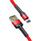 Фото - Кабель Baseus Cafule Special Edition USB Type-A - Lightning (M/M), 2.4A, 1 м, Black/Red (CALKLF-G91) | click.ua