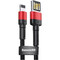Фото - Кабель Baseus Cafule Special Edition USB Type-A - Lightning (M/M), 2.4A, 1 м, Black/Red (CALKLF-G91) | click.ua